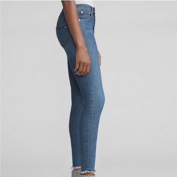 Rag & Bone High Rise Skinny Raw Hem Jeans - Picture 3 of 6
